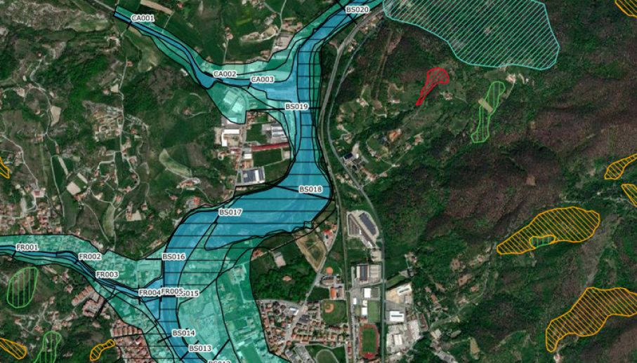 Tutela Aree a Pericolosità Idraulica e Geomorfologica da frana sui Bacini Padani